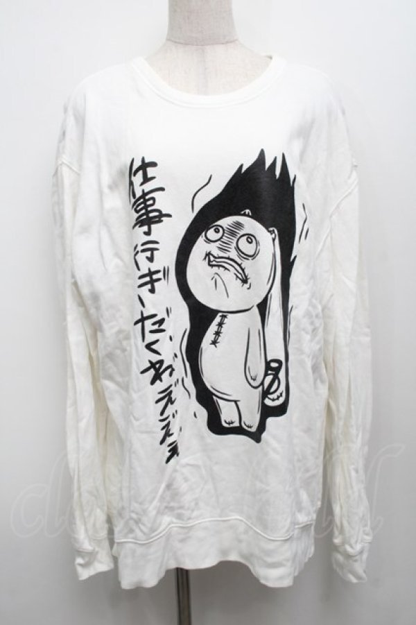 画像1: NieR Clothing / プリントスウェットトップス  白 S-25-09-13-008-PU-TO-HR-ZI (1)