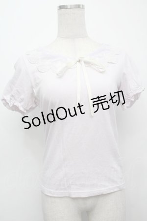 画像: 【SALE】Fi.n.t / マリン刺繍襟半袖カットソー  ラベンダー S-25-09-13-015-CA-TO-HR-ZT498