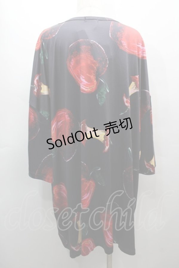 画像2: NieR Clothing / 転写プリントトップス  黒ｘ赤 S-25-09-13-023-PU-TO-HR-ZS (2)