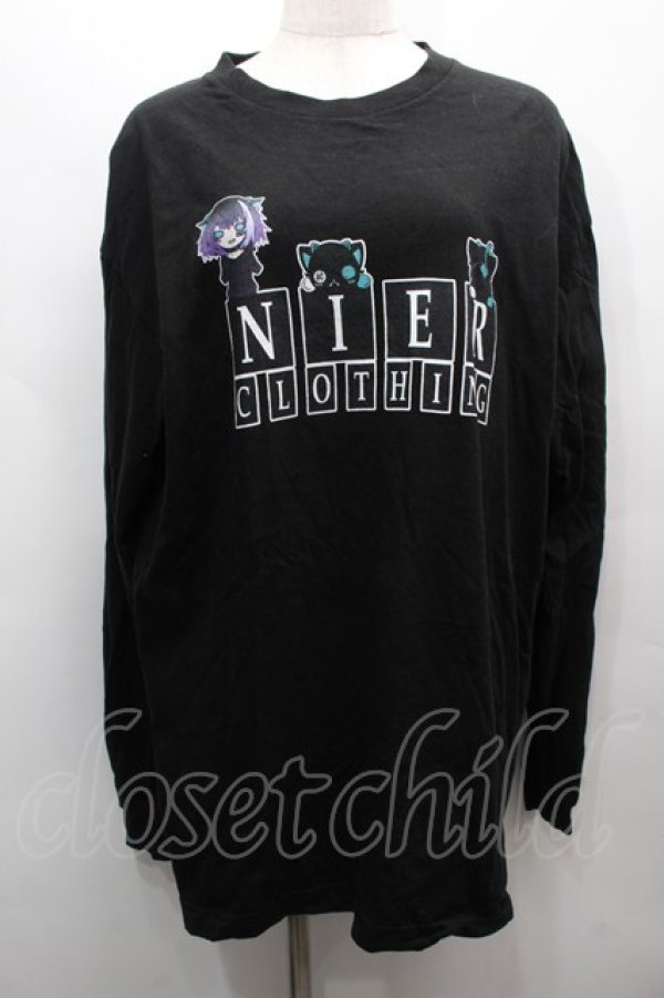 画像1: NieR Clothing / プリントロンT  黒 S-25-09-13-024-PU-TO-HR-ZI (1)