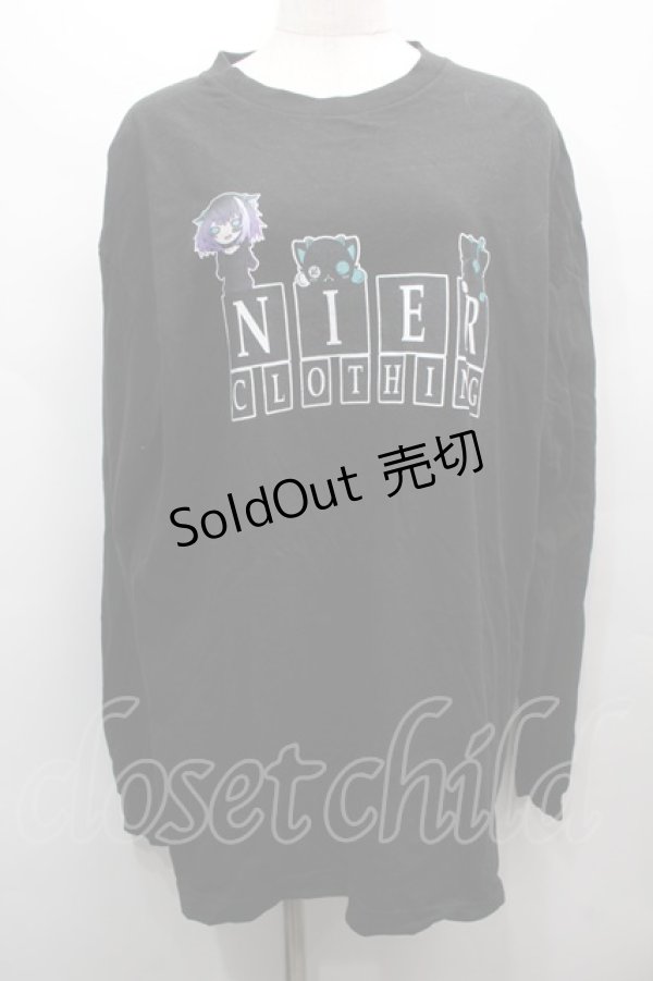 画像1: NieR Clothing / プリントロンT  黒 S-25-09-13-024-PU-TO-HR-ZI (1)