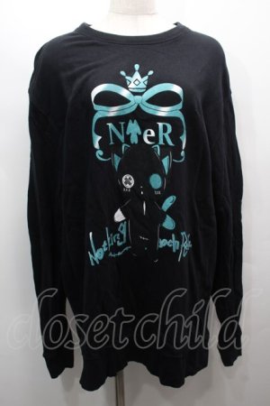 画像: NieR Clothing / プリントスウェットトップス  黒 S-25-09-13-025-PU-TO-HR-ZS