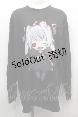 画像: NieR Clothing / プリントロンT  黒 S-25-09-13-030-PU-TO-HR-ZI