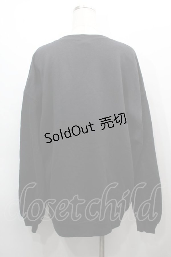 画像2: NieR Clothing / プリントスウェットトップス  黒 S-25-09-13-031-PU-TO-HR-ZS (2)