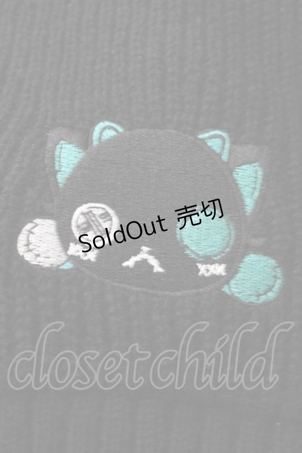 画像3: NieR Clothing / シエル配色ニット  黒ｘグリーン S-25-09-13-032-PU-TO-HR-ZS (3)