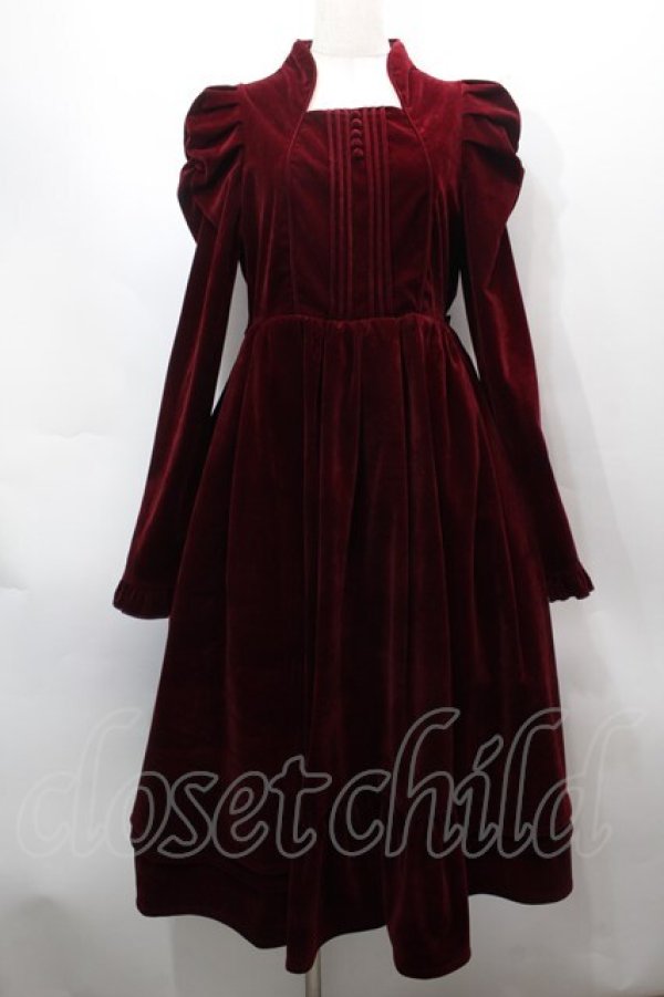 axesfemme POETIQUE ベロア ジャンスカ ワンピース ワイン axesfemme POETIQUE ベロア ジャンスカ ワンピース ワイン axes