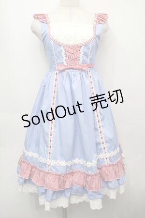 画像: Sweety Honey / Daisy's Diary of Autumn Outings ジャンパースカート  サックス S-25-09-13-039-LO-OP-HR-ZS