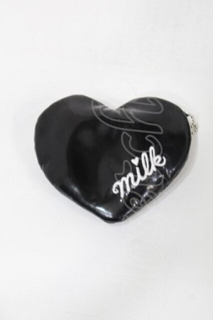 画像: MILK / ミニハートオーガンジーエコバッグ  黒 S-25-09-15-001-ML-BG-AS-ZS