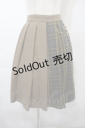 画像: Fi.n.t / チェック切替スカート  ブラウン S-25-09-15-055-CA-SK-AS-ZS