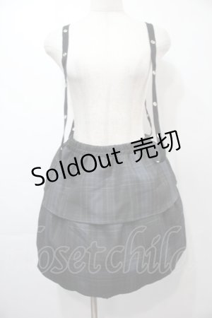 画像: FLC / ぬたコラボベルト付きチェックスカート  グレー S-25-09-15-058-LO-SK-AS-ZS
