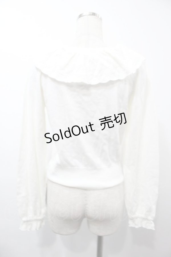 画像2: an another angelus / クロシェ風フリルニットプルオーバー  オフ S-25-09-15-019-CA-TO-AS-ZS (2)