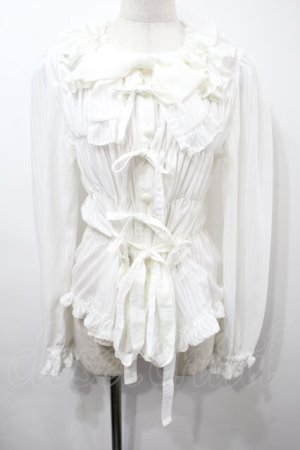 画像: metamorphose / シャーリングブラウス  白 S-25-09-15-020-ME-BL-AS-ZS