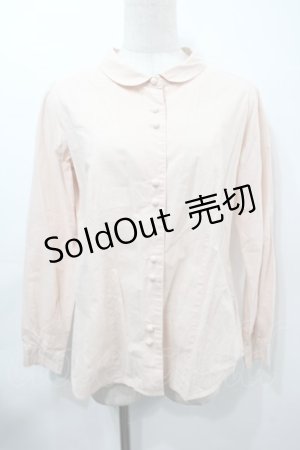 画像: an another angelus / くるみボタンブラウス  ピンク S-25-09-15-021-CA-BL-AS-ZS