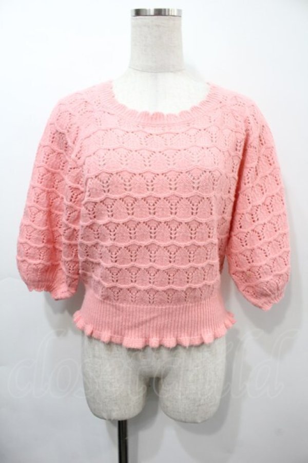 画像1: LIZ LISA / 透かしニット  ピンク S-25-09-15-023-LO-TO-AS-ZS (1)