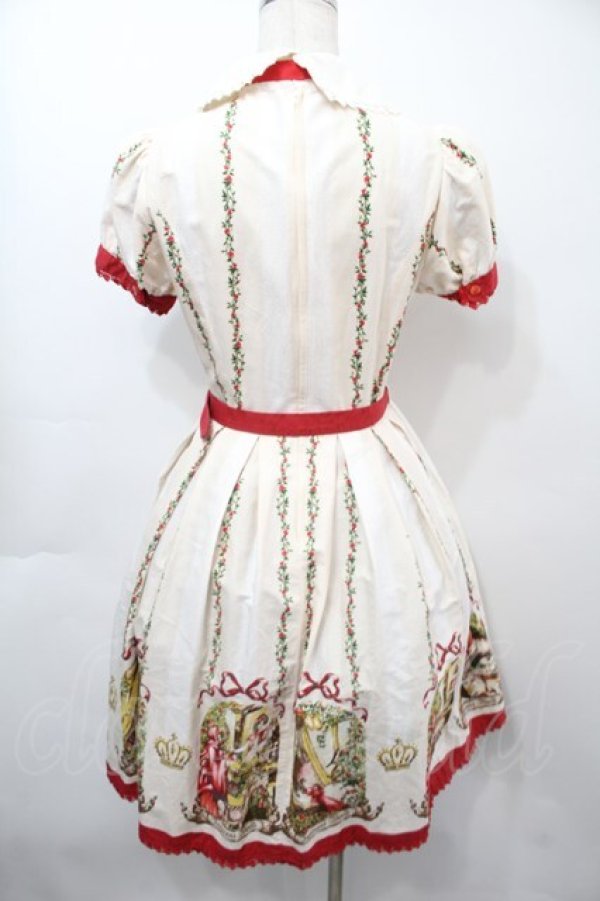 画像2: Innocent World / 童話柄ワンピース  オフｘ赤 S-25-09-15-031-IW-OP-AS-ZS (2)