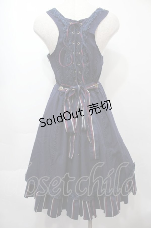 画像2: Ozz oneste / レジメン切替ワンピース  紺 S-25-09-15-043-OO-OP-AS-ZS (2)