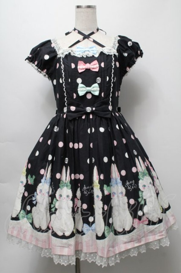 Angelic Pretty / マシュマロバニーワンピース 黒 S-25-09-16