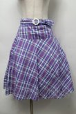 画像1: F&A / チェックスカート  紫 S-25-09-16-057-LO-SK-AS-ZT143 (1)