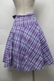 画像2: F&A / チェックスカート  紫 S-25-09-16-057-LO-SK-AS-ZT143 (2)