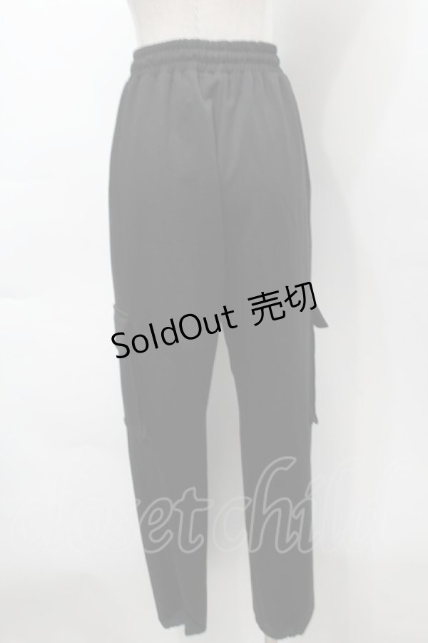 画像2: NieR Clothing / NieRちゃん刺繍ワイドパンツ  黒 S-25-09-16-061-PU-PA-HR-ZI (2)