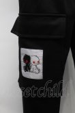 画像3: NieR Clothing / NieRちゃん刺繍ワイドパンツ  黒 S-25-09-16-061-PU-PA-HR-ZI (3)