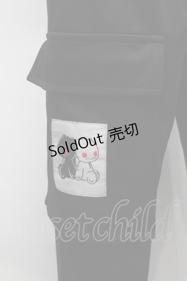 画像3: NieR Clothing / NieRちゃん刺繍ワイドパンツ  黒 S-25-09-16-061-PU-PA-HR-ZI (3)