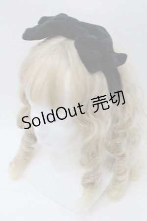 画像: Jane Marple / 別珍リボンヘアバンド  黒 S-25-09-16-009-JM-AC-HR-ZS