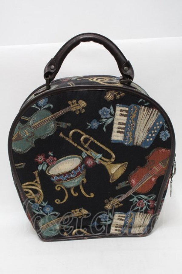画像1: Jane Marple / 楽器ゴブラン楽器ケース型バッグ  黒 S-25-09-16-016-JM-BG-HR-ZS (1)