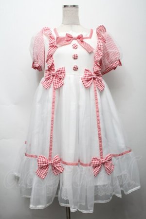 画像: Angelic Pretty / ふんわりパフェワンピース  赤ｘ白 S-25-09-17-036-AP-OP-HR-ZS