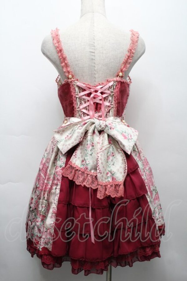 画像2: Angelic Pretty / Belle Epoque Roseジャンパースカート  ワイン S-25-09-17-038-AP-OP-AS-ZS (2)