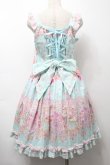 画像2: BABY,THE STARS SHINE BRIGHT / はなもも Shangri-La柄リボンジャンパースカート  ミント S-25-09-17-044-BA-OP-HR-ZT482 (2)