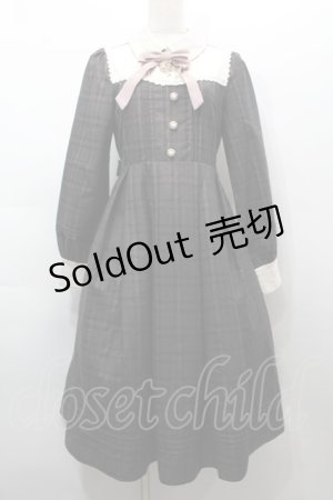 画像: Amavel / Tarte Fillingクラシカルチェックワンピース  ブラウン S-25-09-17-046-CA-OP-HR-ZS
