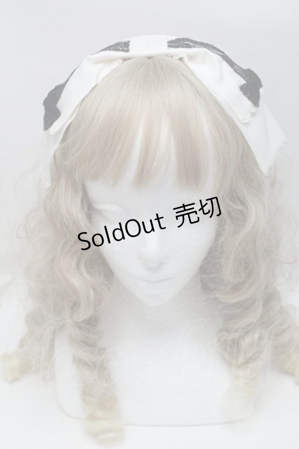 画像2: Angelic Pretty / Mademoiselleカチューシャ  黒ｘ白 S-25-09-17-006-AP-AC-HR-ZS (2)