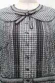 画像3: alcali / コットンギンガム前開きワンピース  黒ｘ白 S-25-09-17-047-LO-OP-AS-ZS (3)