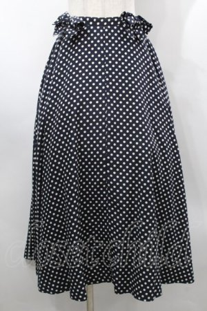 画像: INGEBORG / 水玉リボン&ドットスカート  黒Ｘ白 S-25-09-17-062-LO-SK-SA-ZT366