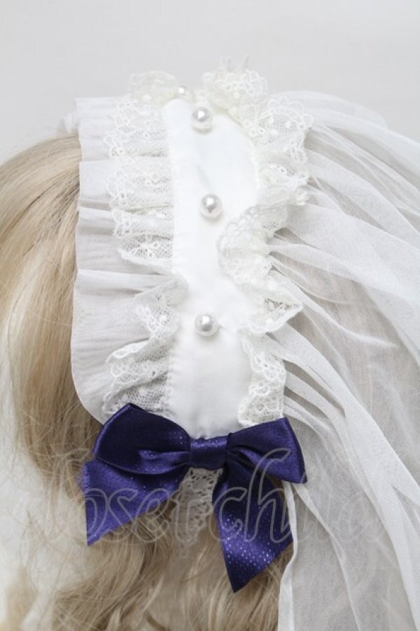画像3: Angelic Pretty / シスターベールヘッドドレス  白ｘ青 S-25-09-17-007-AP-AC-AS-ZS (3)