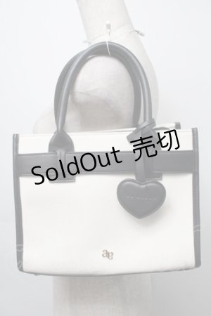 画像: An MILLE / ハンドバッグ  黒ｘオフ S-25-09-17-011-EL-BG-HR-ZS