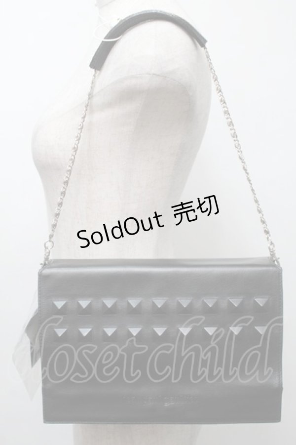 画像1: Jean Paul GAULTIER / スタッズショルダーバッグ  黒 S-25-09-17-013-GO-BG-AS-ZS (1)