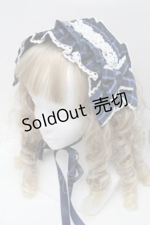画像: axes femme kawaii / タータンチェックヘッドドレス  ブルー S-25-09-17-002-AX-AC-HR-ZS