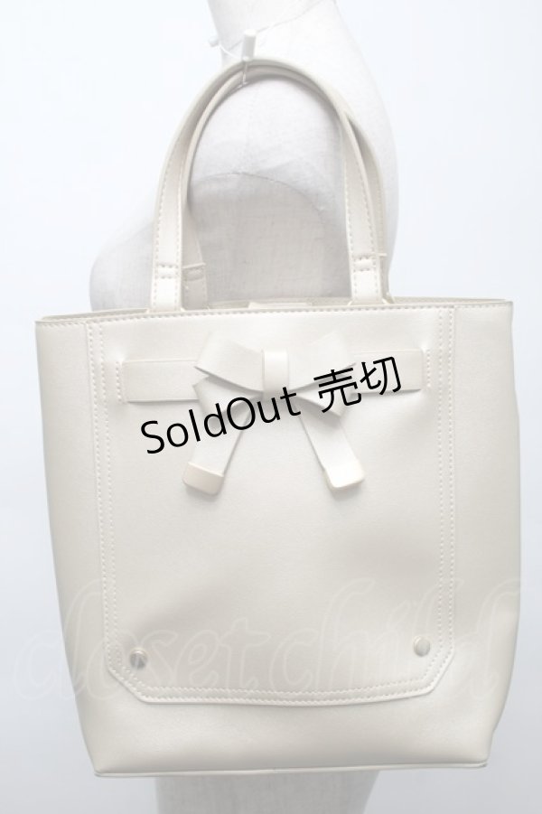 画像1: m petit by misako / 前リボン2WAYトートバッグ  ゴールド S-25-09-17-015-LO-BG-HR-ZS (1)