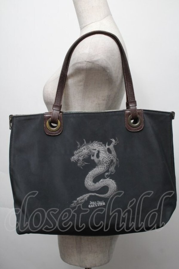 画像3: Jean Paul GAULTIER / Vサイバー＆ドラゴンリバーシブルトート   S-25-09-17-017-GO-BG-AS-ZS (3)