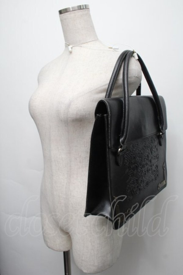 画像3: Jean Paul GAULTIER / ロゴ型押しレザーバッグ  黒 S-25-09-17-018-GO-BG-AS-ZS (3)