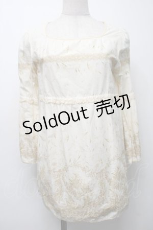 画像: 【SALE】PINK HOUSE / 鈴蘭プリントブラウス  アイボリー S-25-09-17-024-LO-BL-SA-ZT056