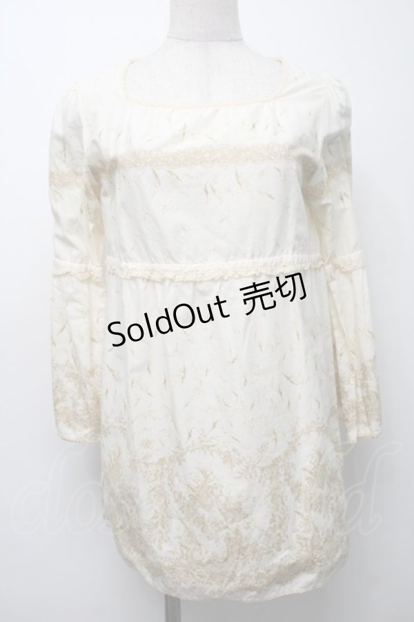 画像1: 【SALE】PINK HOUSE / 鈴蘭プリントブラウス  アイボリー S-25-09-17-024-LO-BL-SA-ZT056 (1)