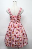 画像2: Shirley Temple / シャーリーカフェプリントジャンパースカート 160 ピンク S-25-09-23-033-ET-OP-AS-ZS (2)