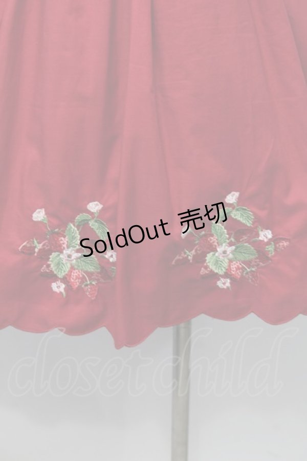 画像3: Ank Rouge / ストロベリー刺繍ワンピース  赤 S-25-09-23-034-CA-OP-AS-ZS (3)
