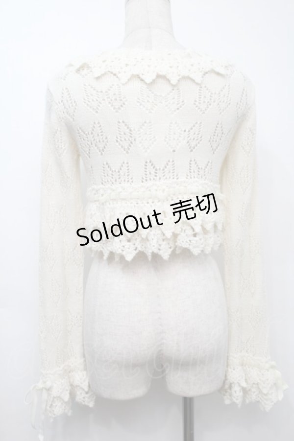 画像2: Angelic Pretty / Dolly Ribbon ニットボレロ  オフ S-25-09-23-006-AP-TO-AS-ZS (2)