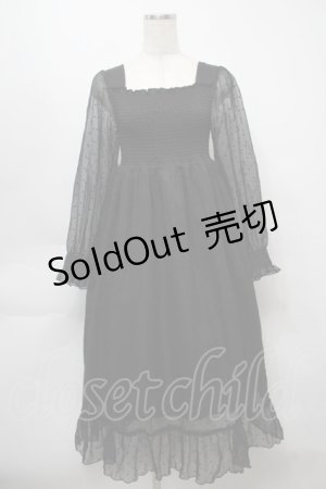 画像: evelyn / シフォンワンピース  黒 S-25-09-23-039-LO-OP-AS-ZT341