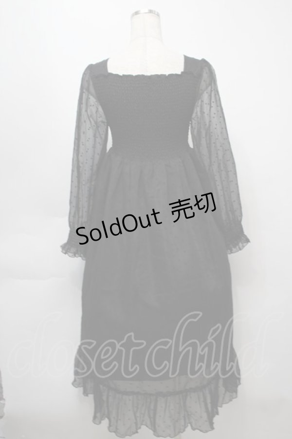 画像2: evelyn / シフォンワンピース  黒 S-25-09-23-039-LO-OP-AS-ZT341 (2)