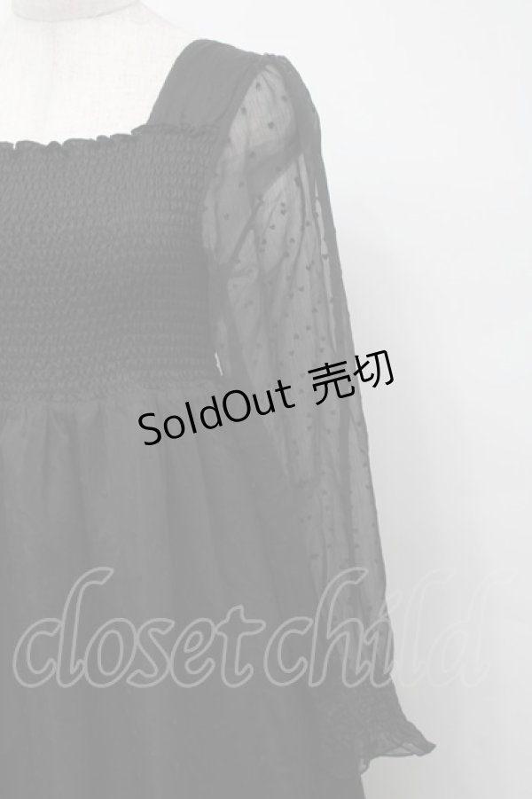 画像3: evelyn / シフォンワンピース  黒 S-25-09-23-039-LO-OP-AS-ZT341 (3)